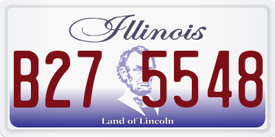 IL license plate B275548