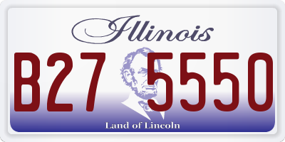IL license plate B275550