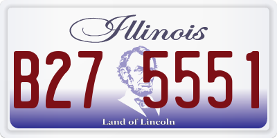IL license plate B275551