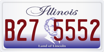 IL license plate B275552