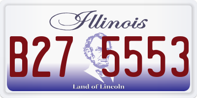 IL license plate B275553