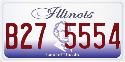 IL license plate B275554