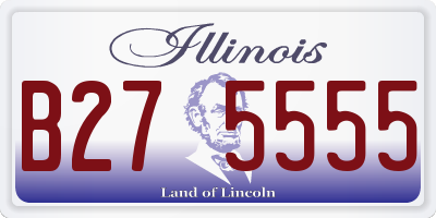 IL license plate B275555