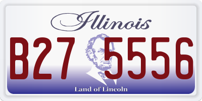 IL license plate B275556