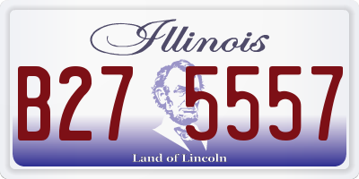 IL license plate B275557