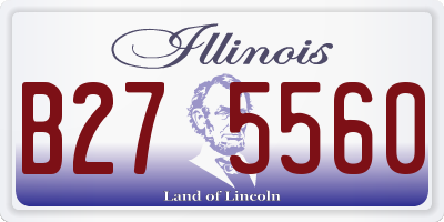 IL license plate B275560