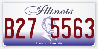 IL license plate B275563