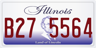 IL license plate B275564