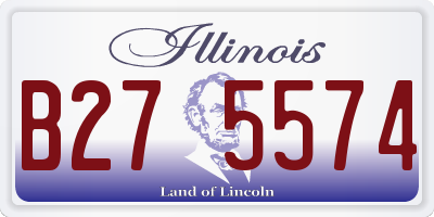 IL license plate B275574