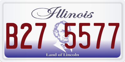 IL license plate B275577