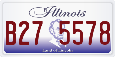 IL license plate B275578