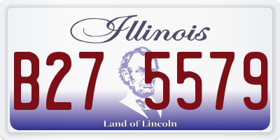 IL license plate B275579