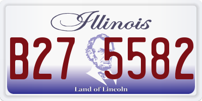IL license plate B275582