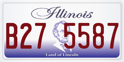 IL license plate B275587