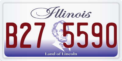 IL license plate B275590