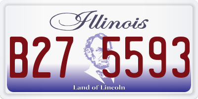 IL license plate B275593