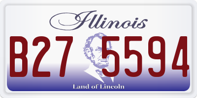 IL license plate B275594