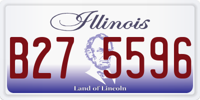 IL license plate B275596