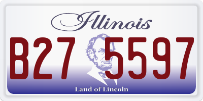 IL license plate B275597