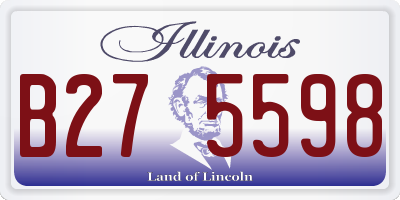 IL license plate B275598