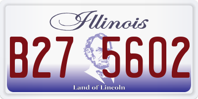 IL license plate B275602