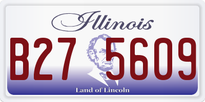 IL license plate B275609