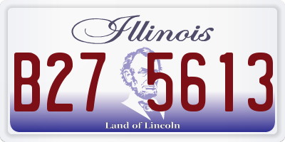 IL license plate B275613