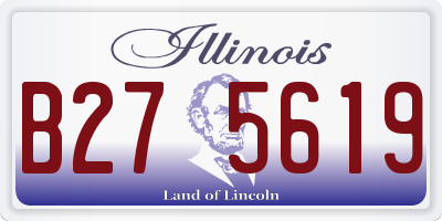 IL license plate B275619