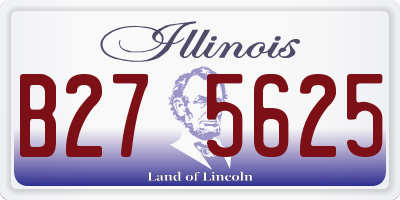 IL license plate B275625