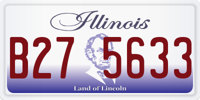 IL license plate B275633