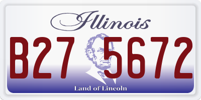 IL license plate B275672