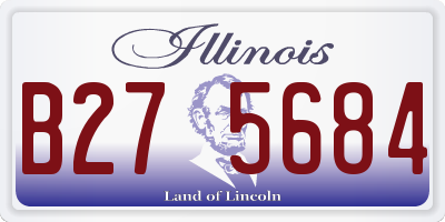 IL license plate B275684