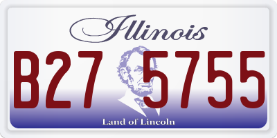 IL license plate B275755