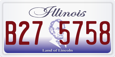 IL license plate B275758