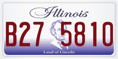 IL license plate B275810