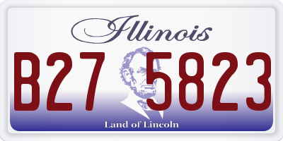 IL license plate B275823