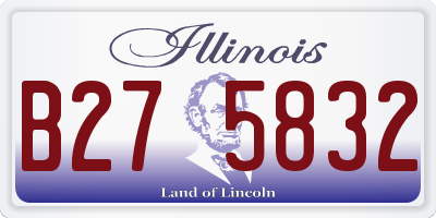 IL license plate B275832