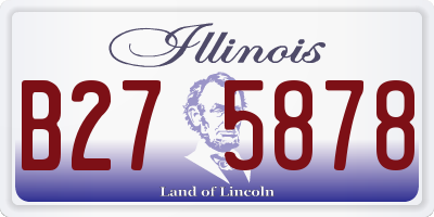 IL license plate B275878