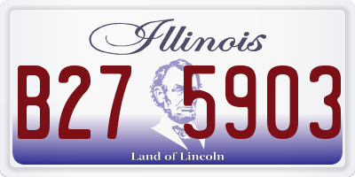 IL license plate B275903