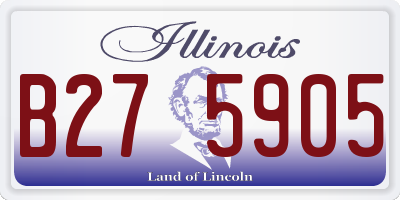 IL license plate B275905