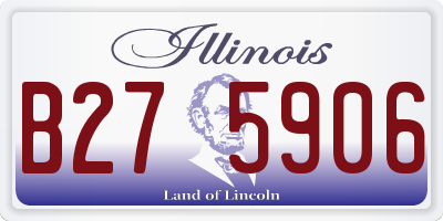 IL license plate B275906