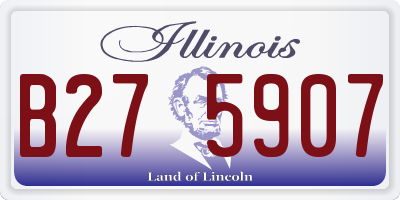IL license plate B275907