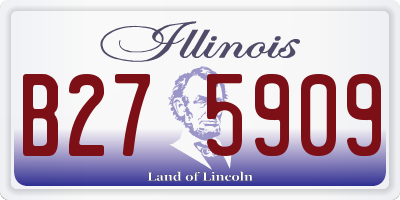 IL license plate B275909