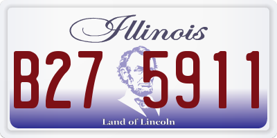 IL license plate B275911