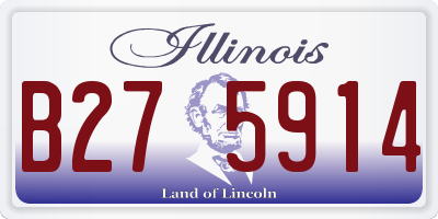 IL license plate B275914