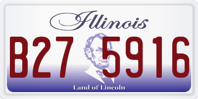 IL license plate B275916