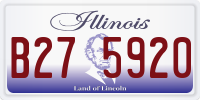 IL license plate B275920