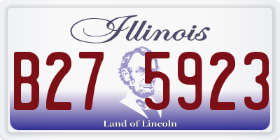 IL license plate B275923