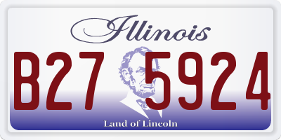 IL license plate B275924