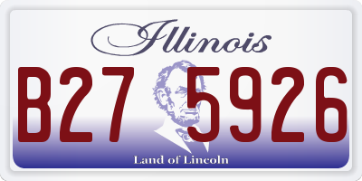 IL license plate B275926
